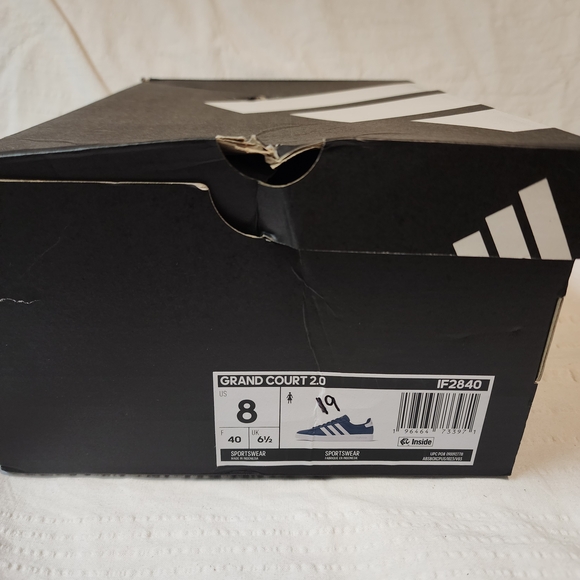 Adidas Women Teal White Stripe Casual Sneakers - Picture 8 of 8